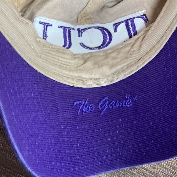 Vintage The Game 90s Texas Christian University Split Bar Strapback Hat EUC - Picture 5 of 7